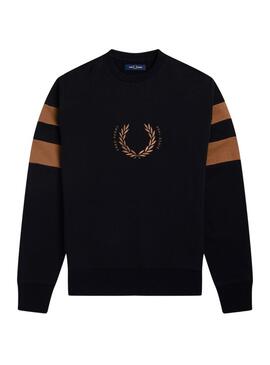 Felpa Banda di Fred Perry e Manicas Uomo Nero