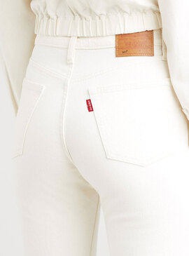 Jeans Levis 501 Crop Bianco per Donna