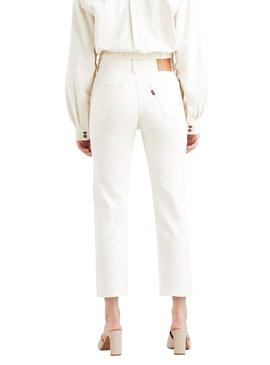 Jeans Levis 501 Crop Bianco per Donna