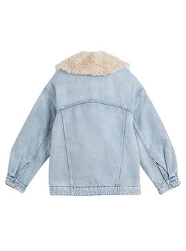 Giacca Levis XL Sherpa Trucker per Donna Azul