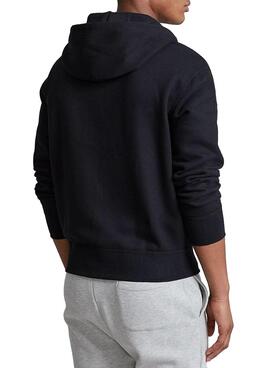 Felpa Polo Ralph Lauren Cerniera Uomo Nero