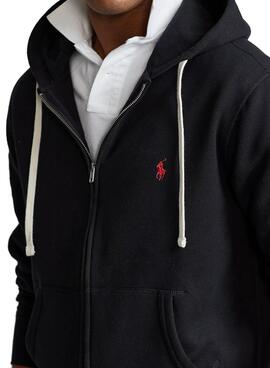 Felpa Polo Ralph Lauren Cerniera Uomo Nero