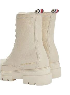 Stivale Tommy Hilfiger Monochromatic per Donna Beige