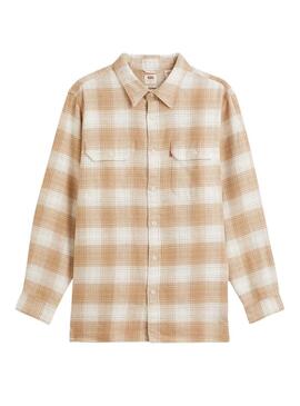 Camicia Levis Jackson Quadri per Uomo Beige