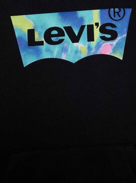 Felpa Levis Logo Batwing per Bambino Nero