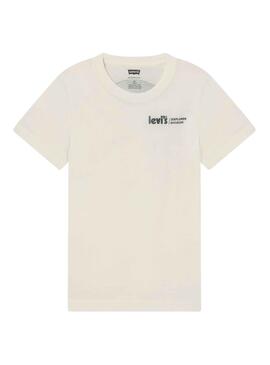 T-Shirts Levis Aurora boreale per Bambino Bianco