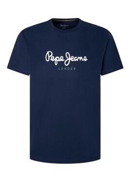 T-Shirt Pepe Jeans Eggo Blu Navy per Uomo