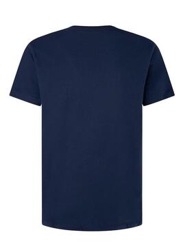 T-Shirt Pepe Jeans Eggo Blu Navy per Uomo