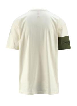 T-Shirt Kappa Vision per Uomo Beige e Verde
