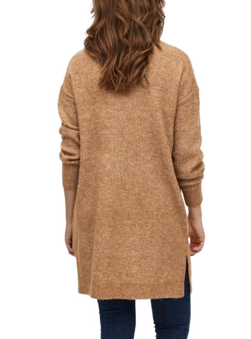 Pullover Vila Vicilia Long Donna Camel