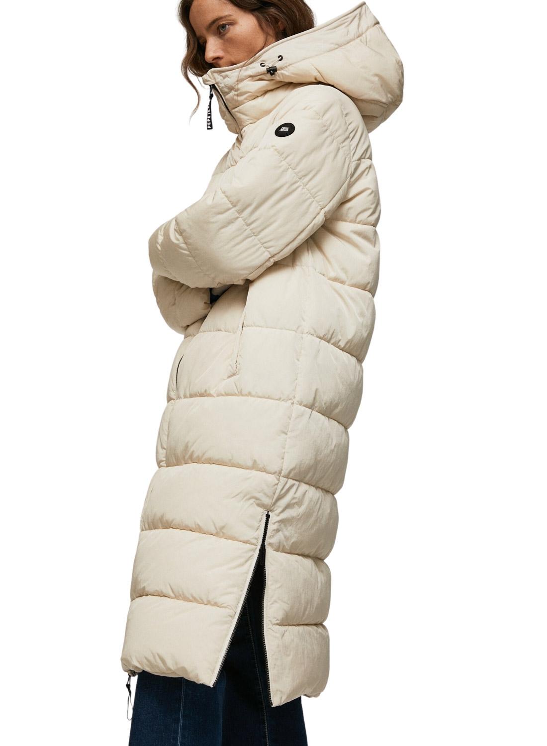 Giacca Pepe Jeans Gus Lunga per Donna Beige