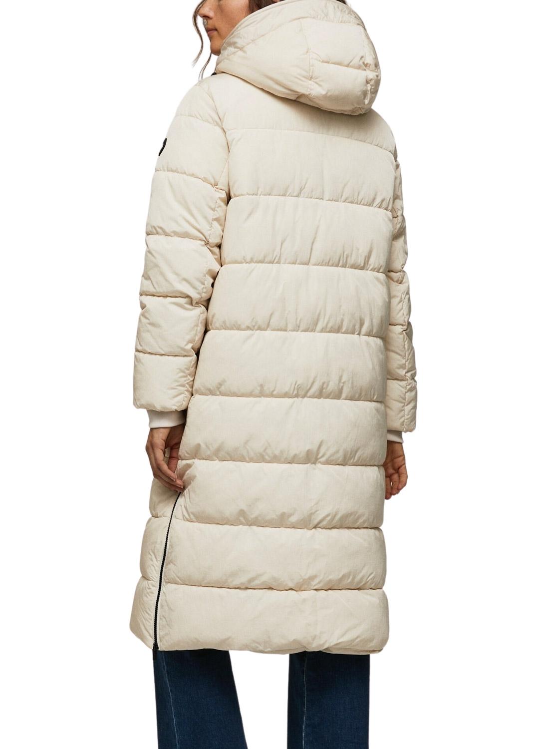 Giacca Pepe Jeans Gus Lunga per Donna Beige