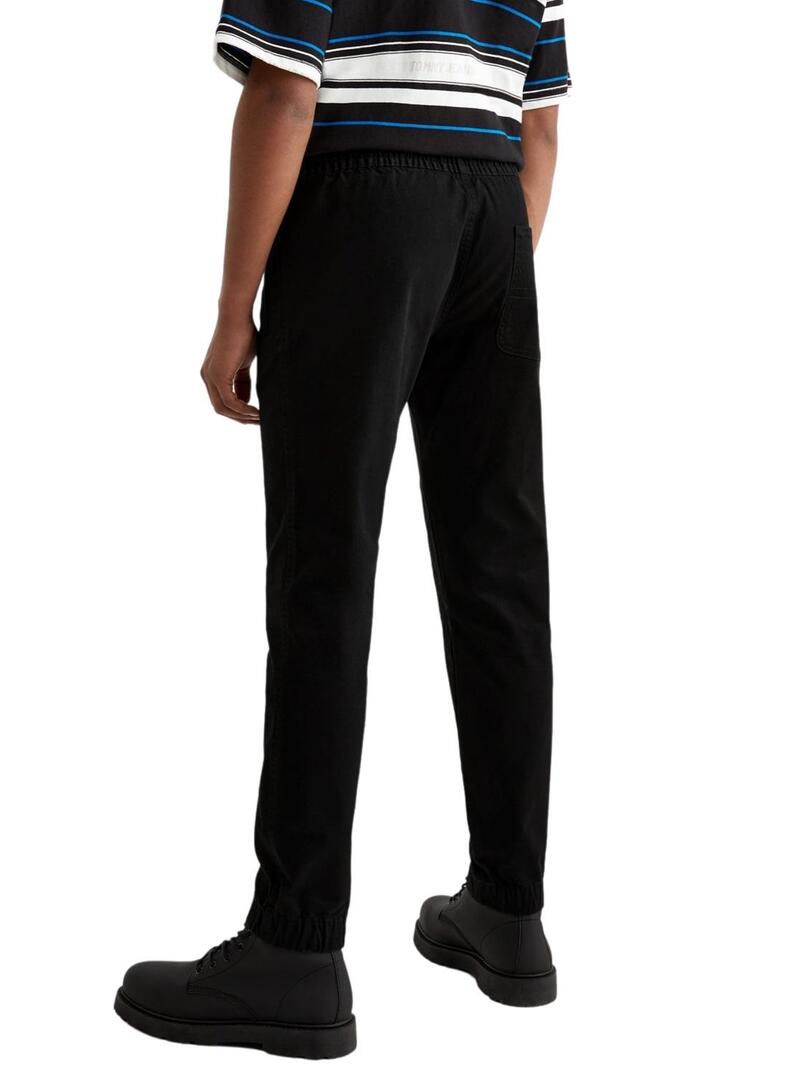 Pantaloni Tommy Jeans Scanton Soft Uomo Nero