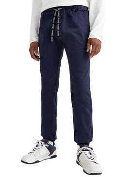 Pantaloni Tommy Jeans Scanton Soft Uomo Blu Navy