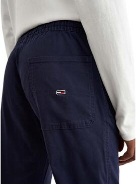 Pantaloni Tommy Jeans Scanton Soft Uomo Blu Navy