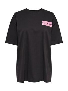 T-Shirt Only Mona Lisa per Donna Nero