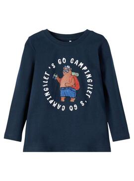 T-Shirt Name It Orla per Bambino Blu Blu Navy