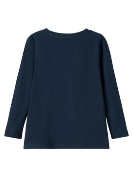 T-Shirt Name It Orla per Bambino Blu Blu Navy