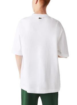 T-Shirt Lacoste Loose Fit Uomo e Donna Bianco