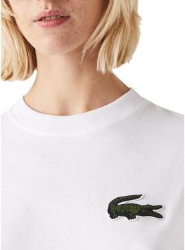 T-Shirt Lacoste Loose Fit Uomo e Donna Bianco