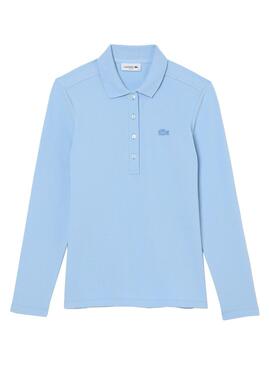 Polo Lacoste Manica Lunga per Donna Azul