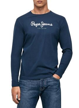 T-Shirt Pepe Jeans Eggo Long Blu per Uomo