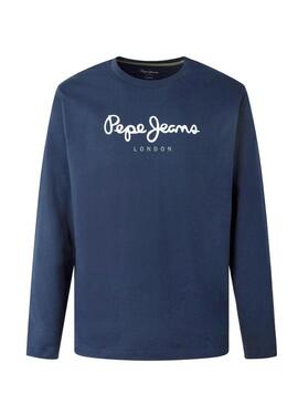 T-Shirt Pepe Jeans Eggo Long Blu per Uomo