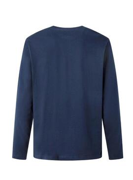 T-Shirt Pepe Jeans Eggo Long Blu per Uomo