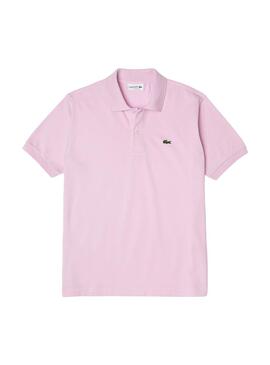 Polo Lacoste Classic Fit per Uomo Rosa chiaro