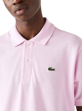 Polo Lacoste Classic Fit per Uomo Rosa chiaro
