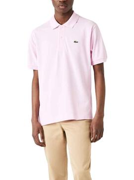 Polo Lacoste Classic Fit per Uomo Rosa chiaro