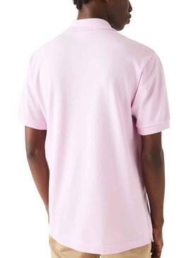 Polo Lacoste Classic Fit per Uomo Rosa chiaro