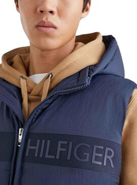 Gilet Tommy Hilfiger High Loft Uomo Blu Navy