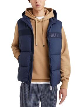 Gilet Tommy Hilfiger High Loft Uomo Blu Navy