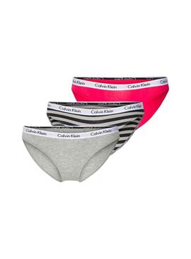 Pack 3 Braguitas Calvin Klein Donna Multicolor