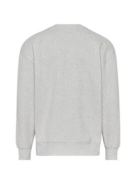 Felpa Tommy Jeans Relaxed per Uomo Grigio