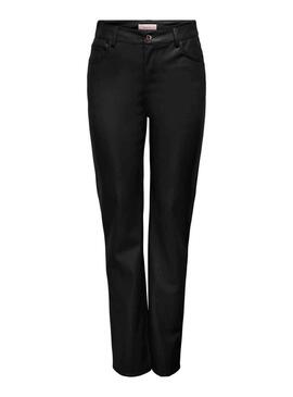 Pantaloni Only Orit Faux Similpelle per Donna Nero