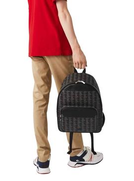 Zaino Lacoste Monogram  per Uomo Nero