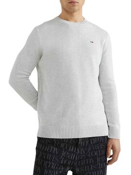 Pullover Tommy Jeans Basic Essential Grigio