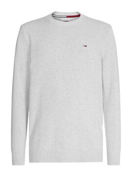 Pullover Tommy Jeans Basic Essential Grigio