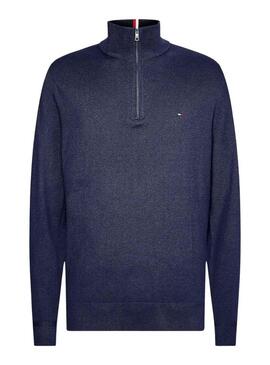 Pullover Tommy Hilfiger Cerniera Blu Navy