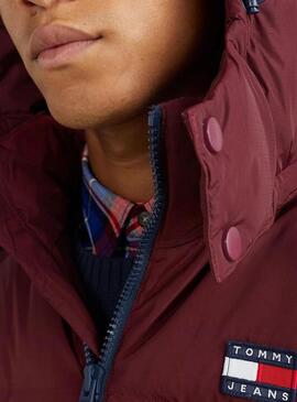 Giacca Tommy Jeans Alaska per Uomo Bordeaux