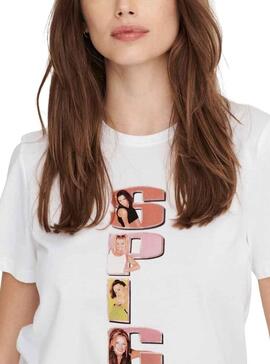 T-Shirt Only Spice Girls per Donna Bianco