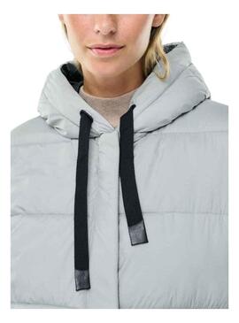 Giacca Ecoalf Nero Reversible per Donna Grigio