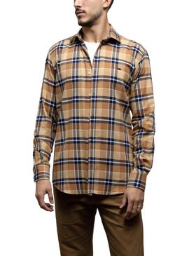 Camicia Klout Camel Quadri per Uomo