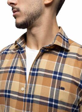 Camicia Klout Camel Quadri per Uomo