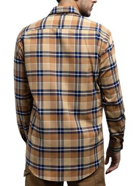 Camicia Klout Camel Quadri per Uomo