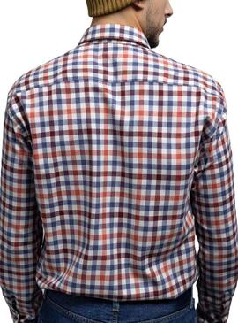 Camicia Klout Vichy Duo Quadri per Uomo Rosso