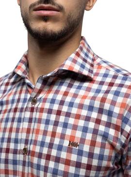 Camicia Klout Vichy Duo Quadri per Uomo Rosso