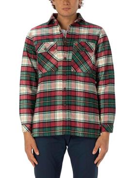 Camicia El Pulpo Padded Printed Uomo Rosso